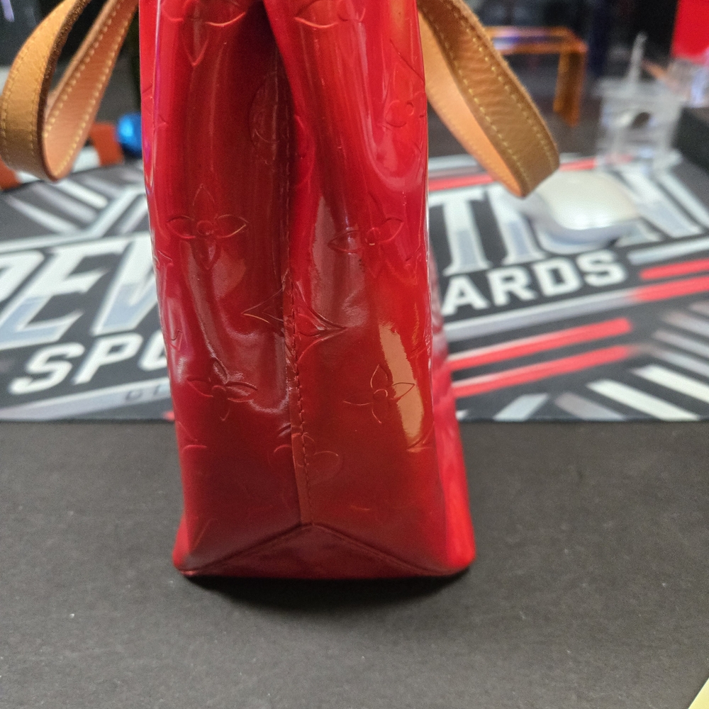 Louis Vuitton Red and Tan Glossy Tote COA Included - Picture 4 of 10